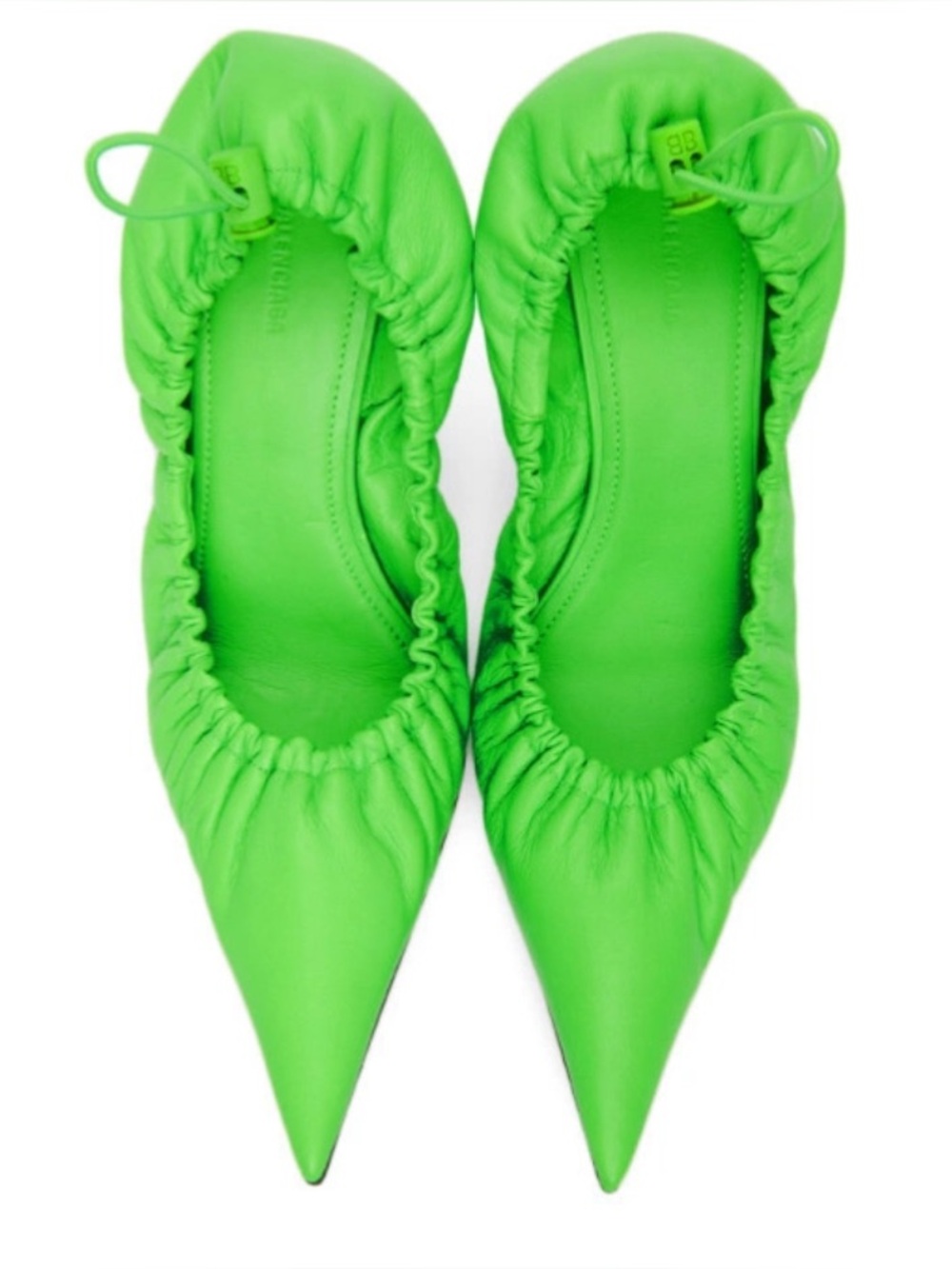 🛍️Balenciaga “Scrunch Knife” Pumps Fluo Green NWT & Certificate of Authenticity